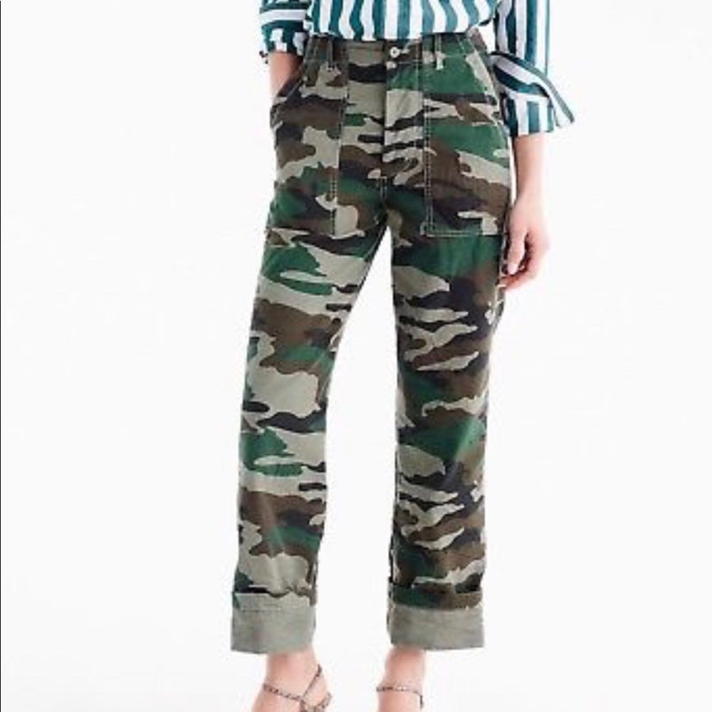 J Crew Camouflage Foundry Pant